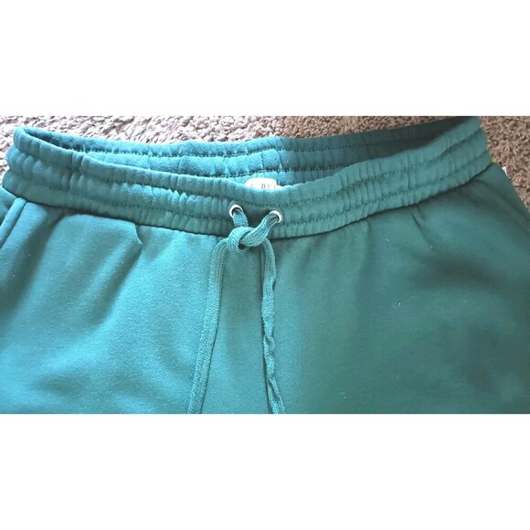 Rae Dunn Ankle Jogger Sweatpants Size XL Green Fleece Lined Drawstring Pockets - Picture 4 of 6